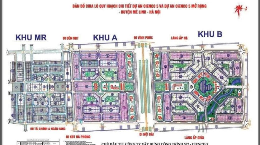 Sơ đồ mặt bằng Cienco 5 Mê Linh